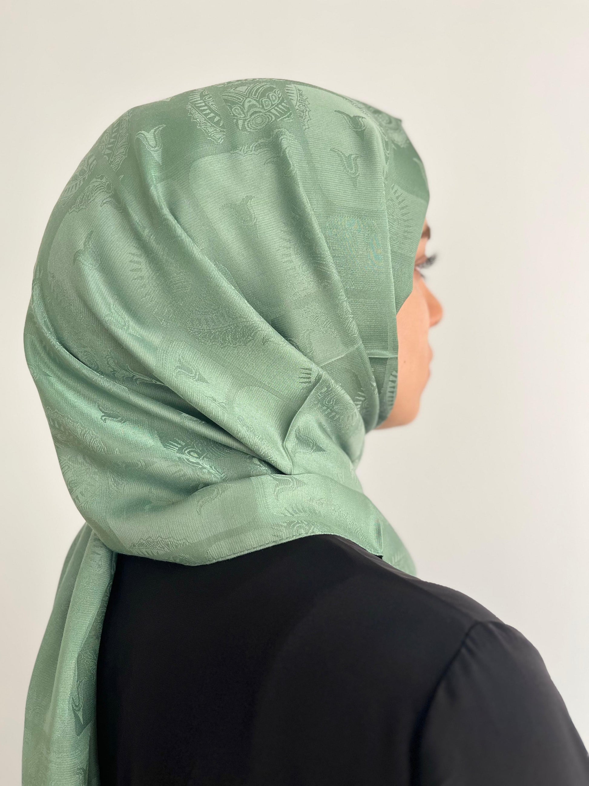 Rug Desen Viskon Şal Yeşil