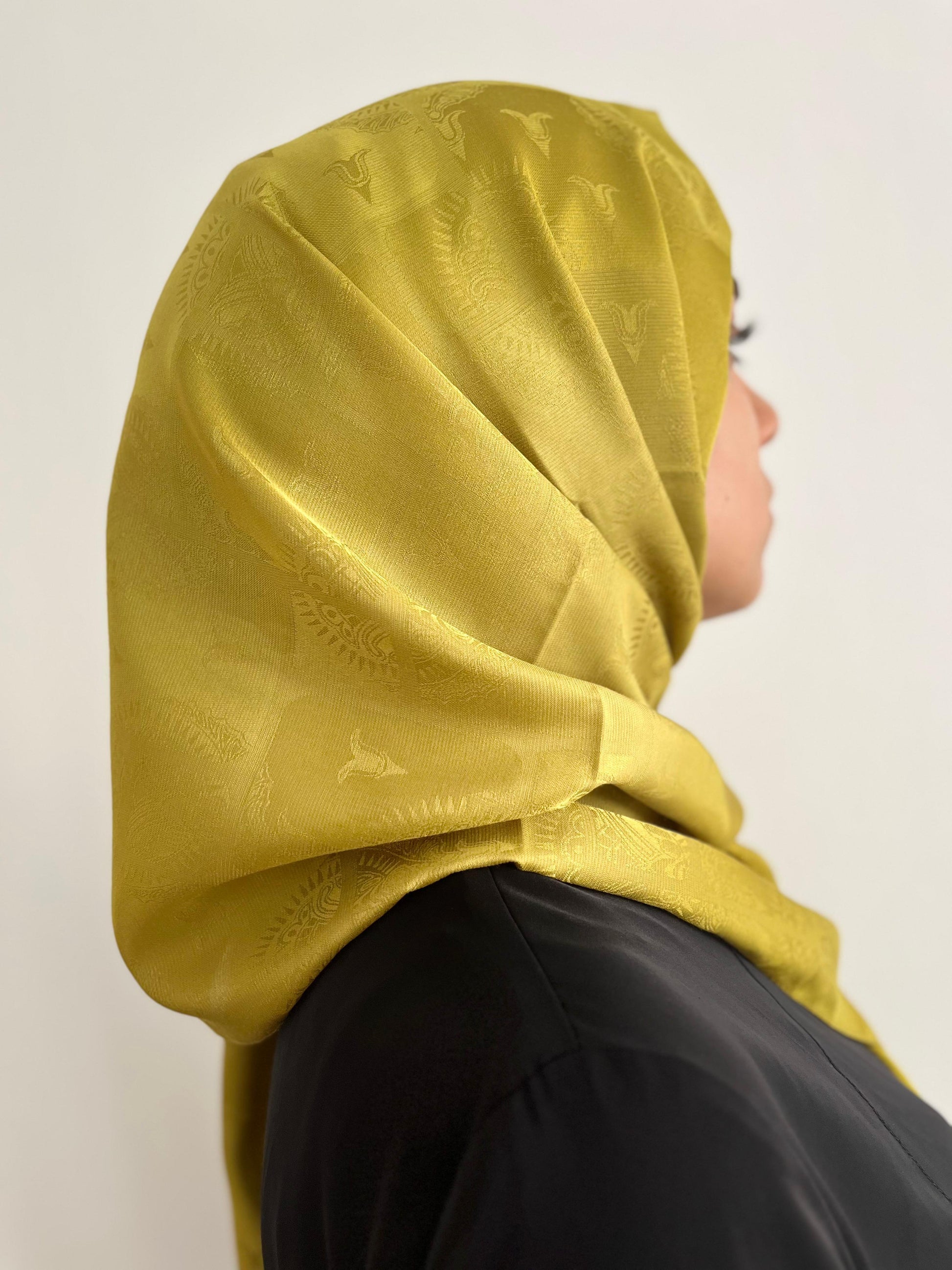 Rug Desen Viskon Şal Sarı