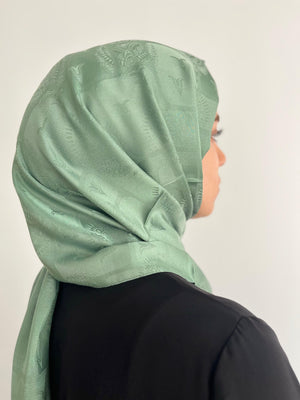 Rug Desen Viskon Şal Yeşil