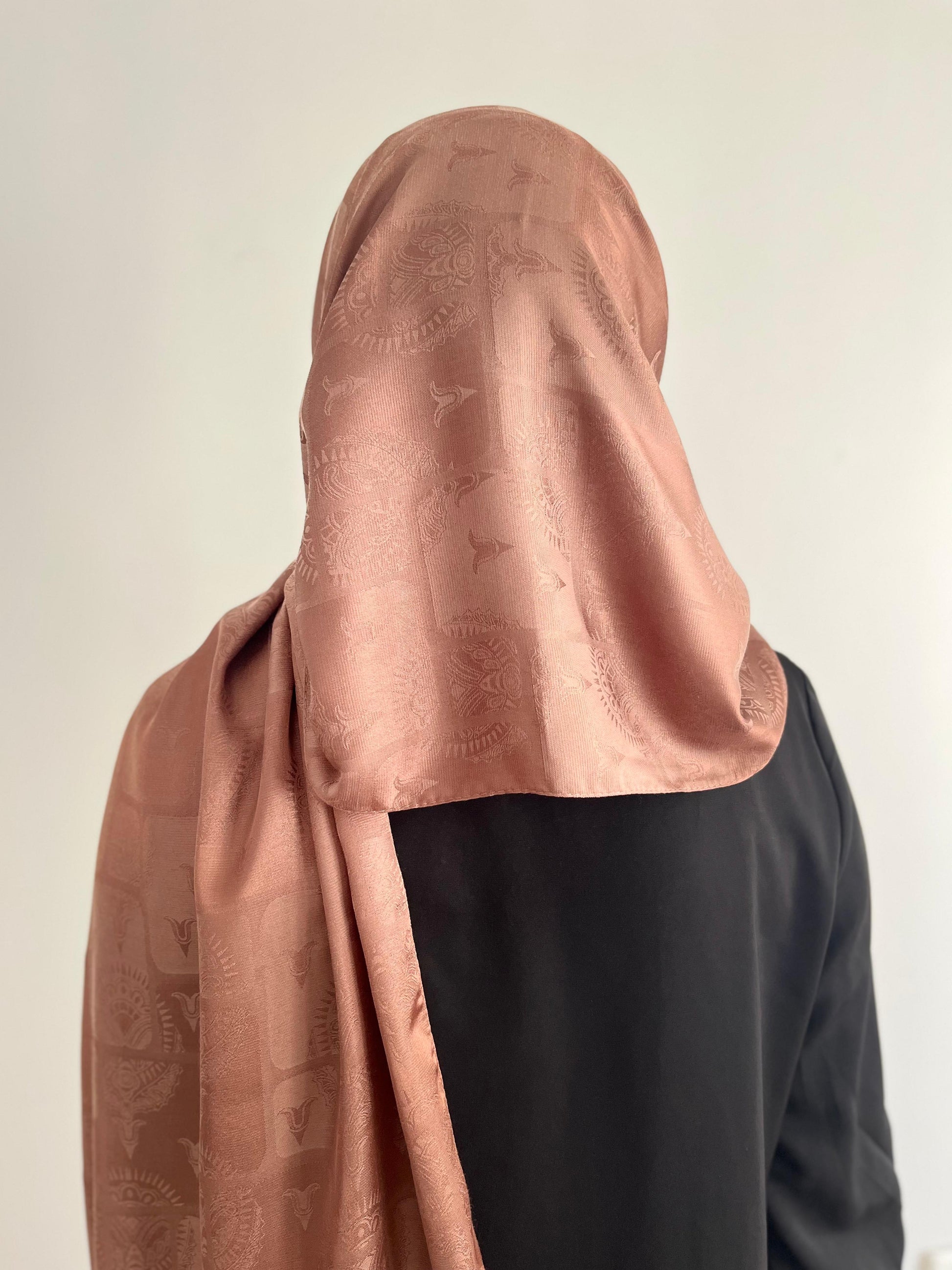 Rug Desen Viskon Şal Kahve