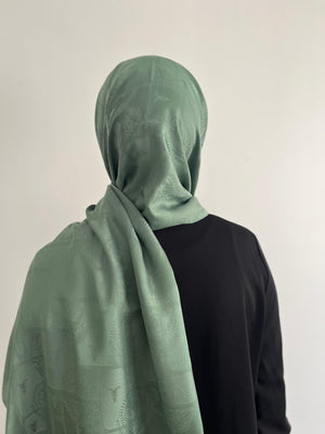 Rug Desen Viskon Şal Yeşil