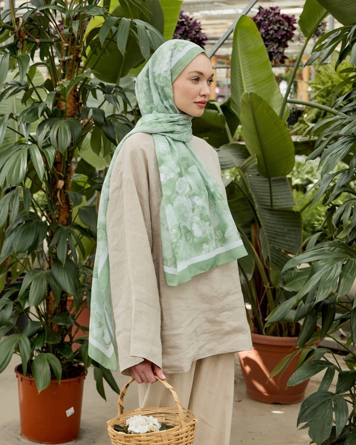 Flower Desen İpeksi Şal