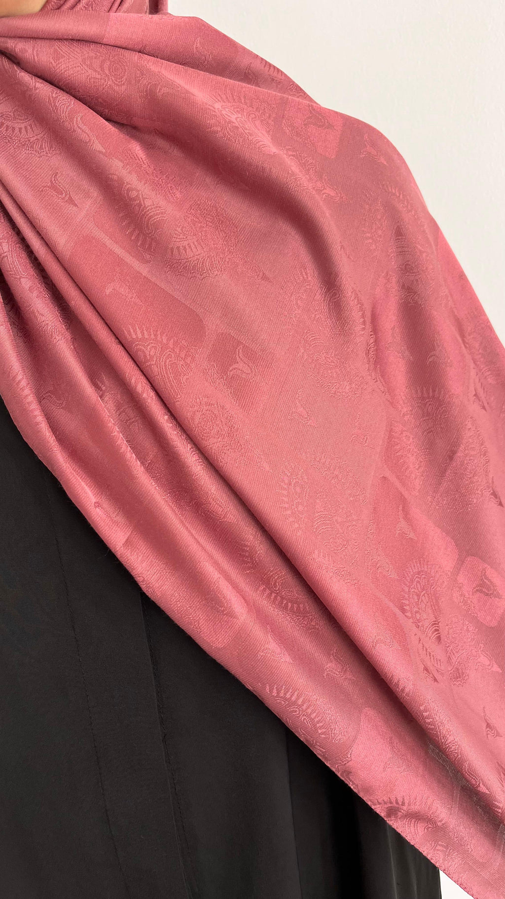 Rug Desen Viskon Şal Mürdüm