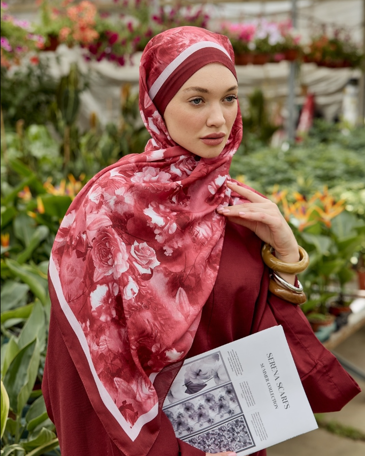 Flower Desen İpeksi Şal