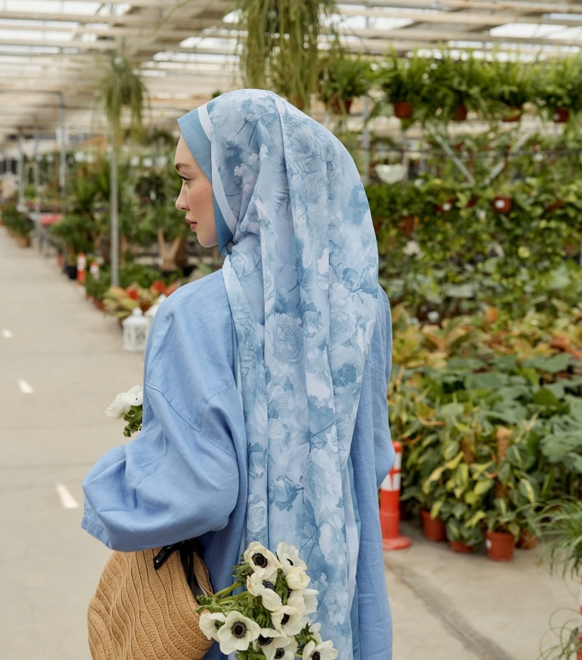 Flower Desen İpeksi Şal