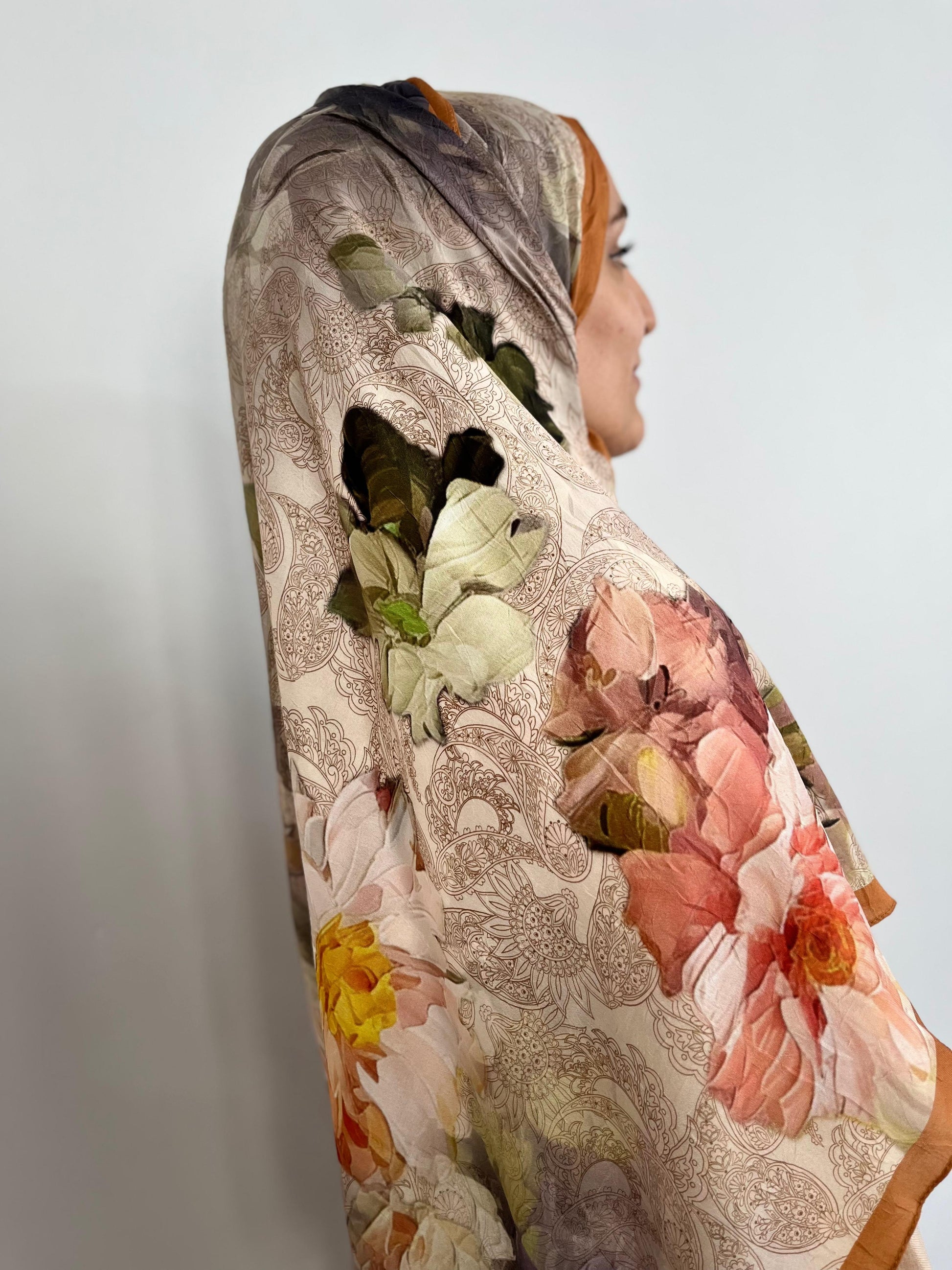 Flower Desen İpeksi Şal