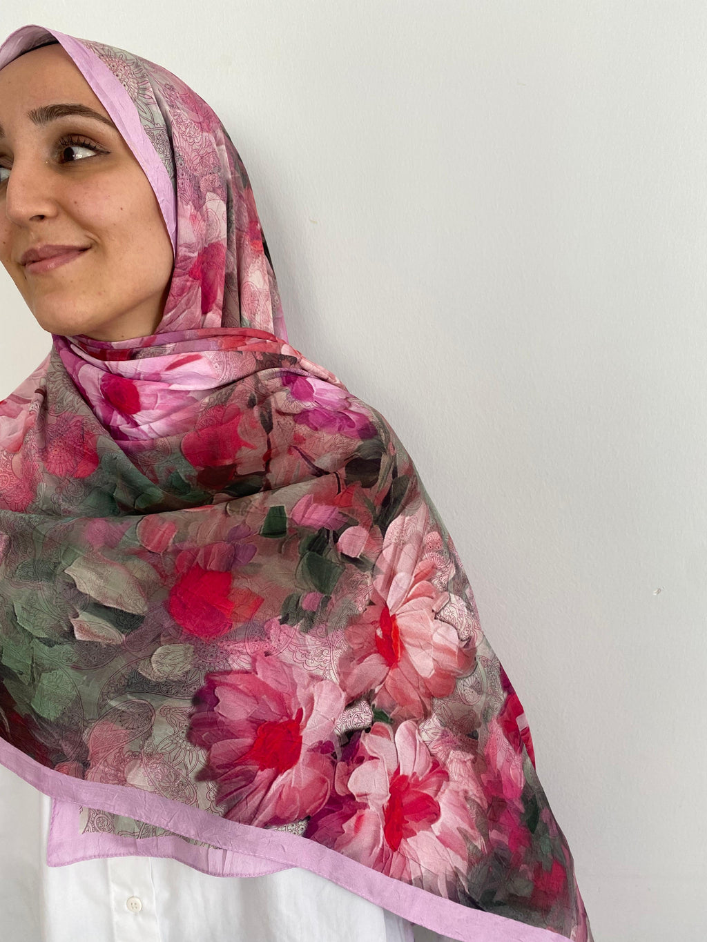 Flower Desen İpeksi Şal