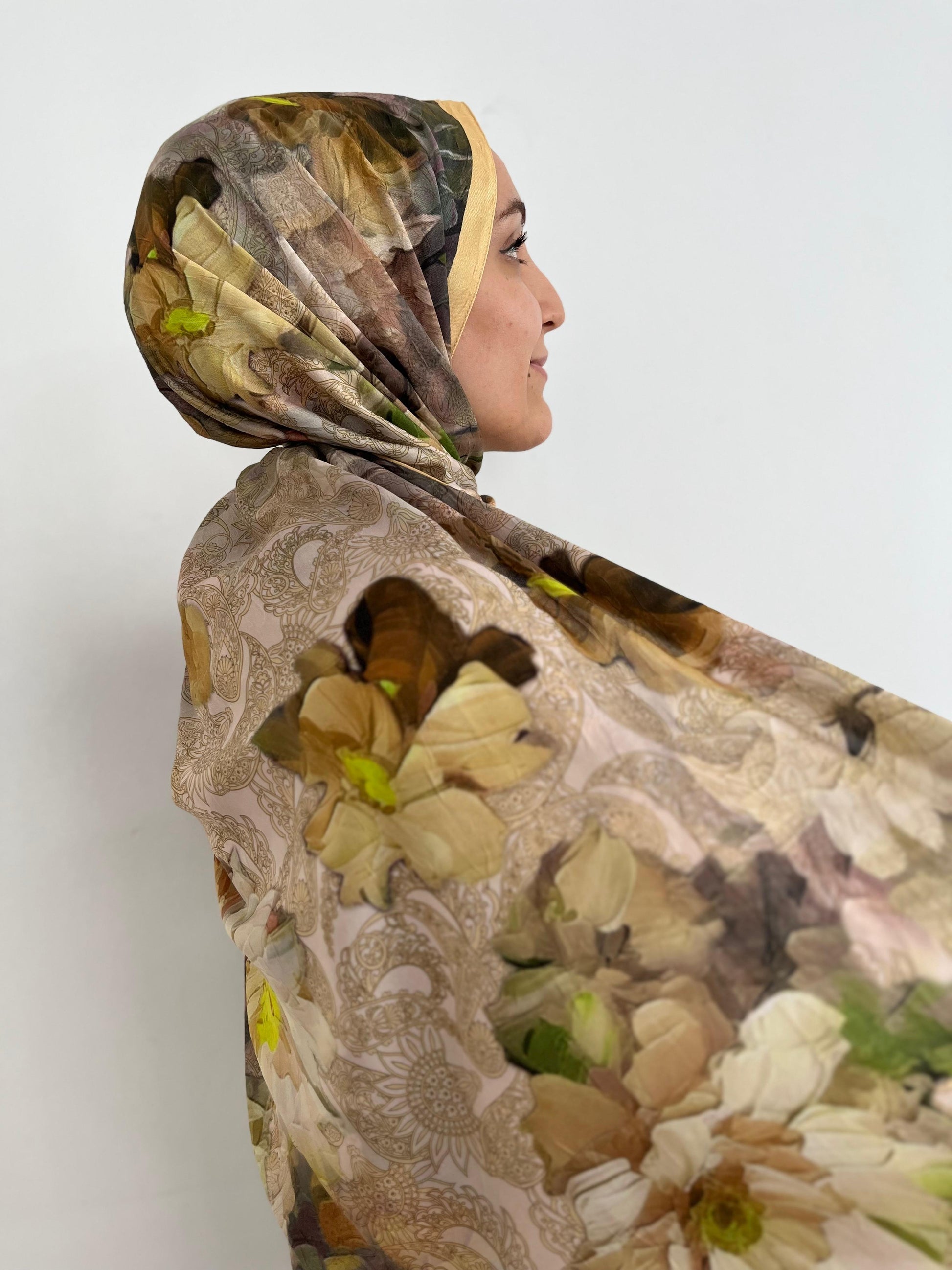 Flower Desen İpeksi Şal