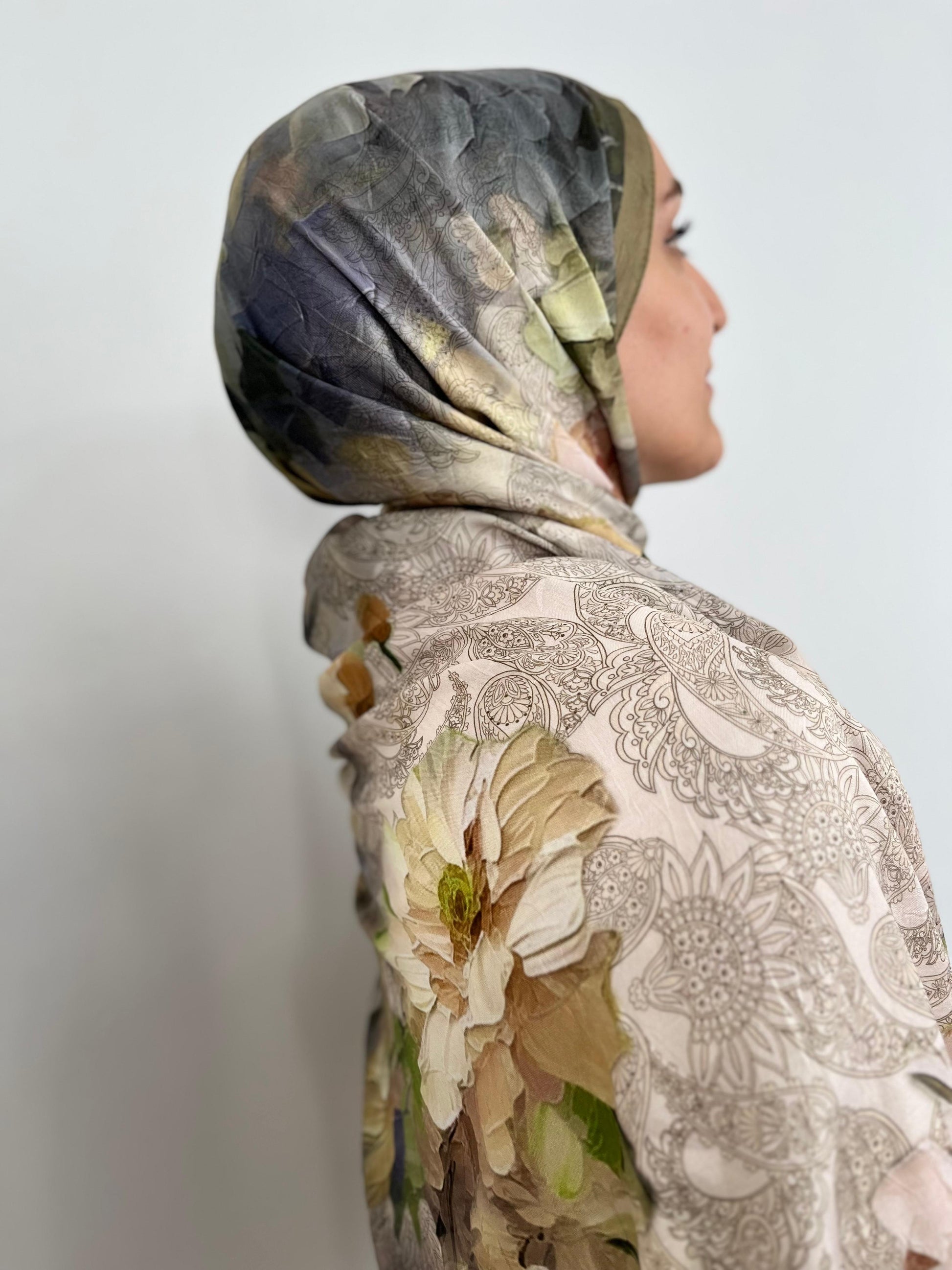 Flower Desen İpeksi Şal