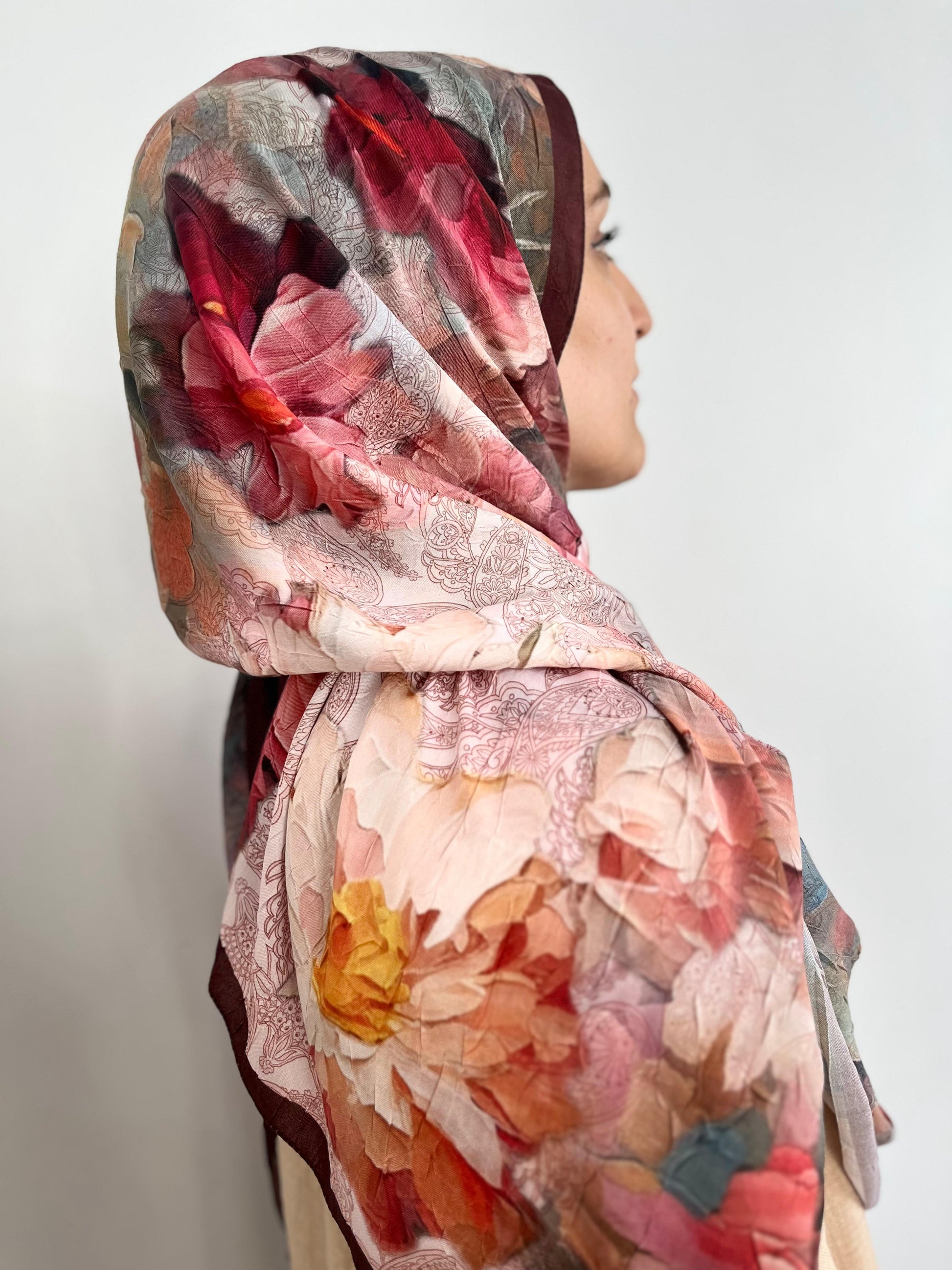 Flower Desen İpeksi Şal