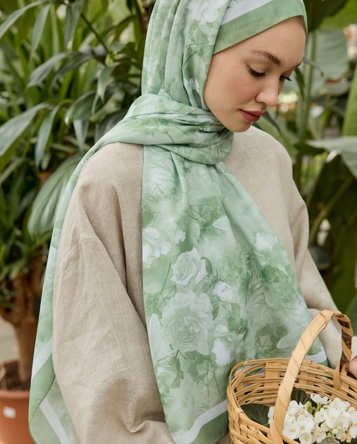 Flower Desen İpeksi Şal