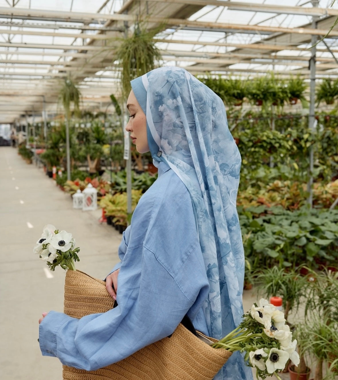 Flower Desen İpeksi Şal