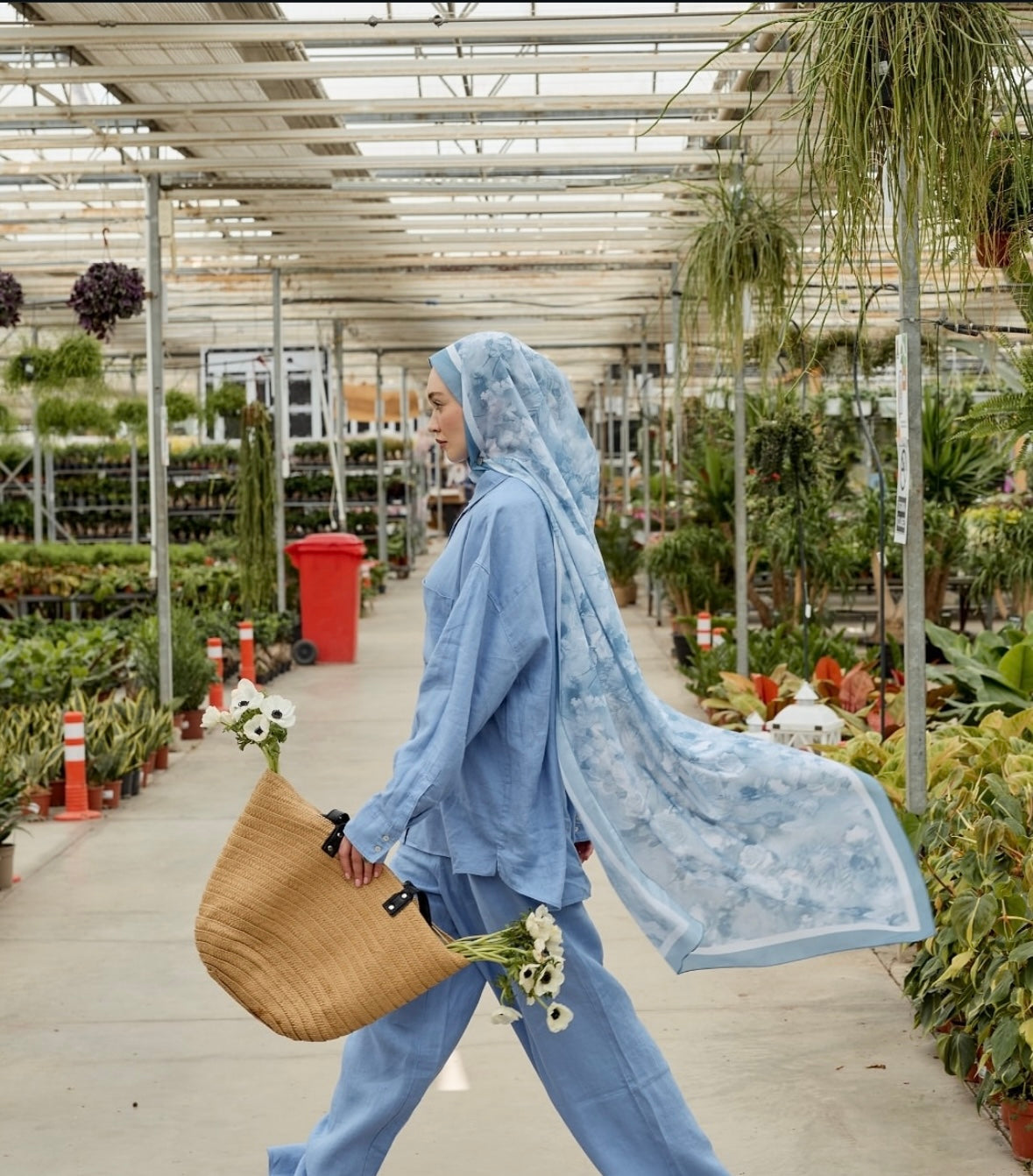 Flower Desen İpeksi Şal