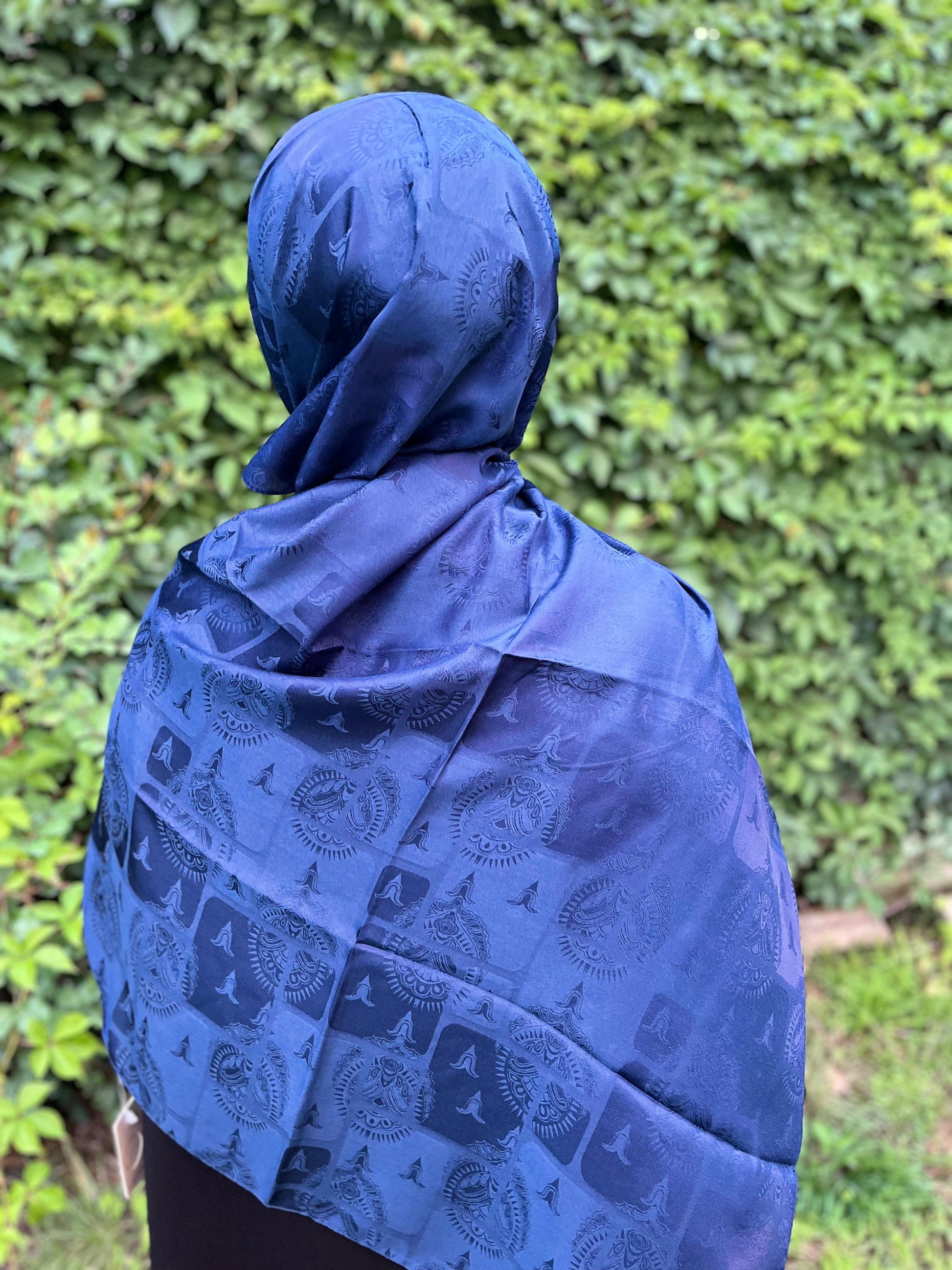 Rug Desen Viskon Şal Lacivert